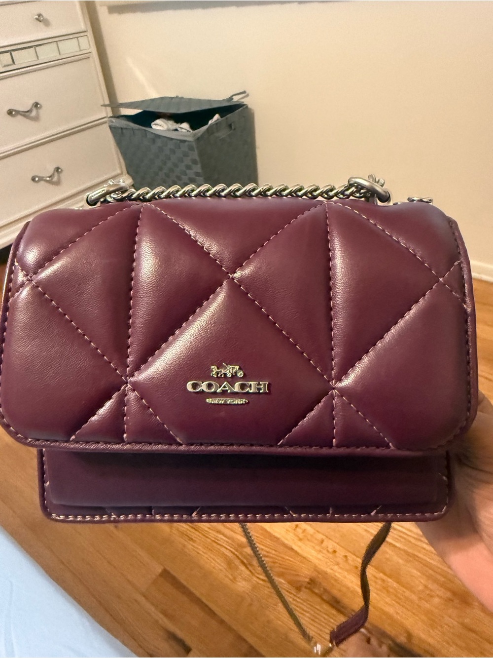 Coach Quilted Crossbody Bag in Plum